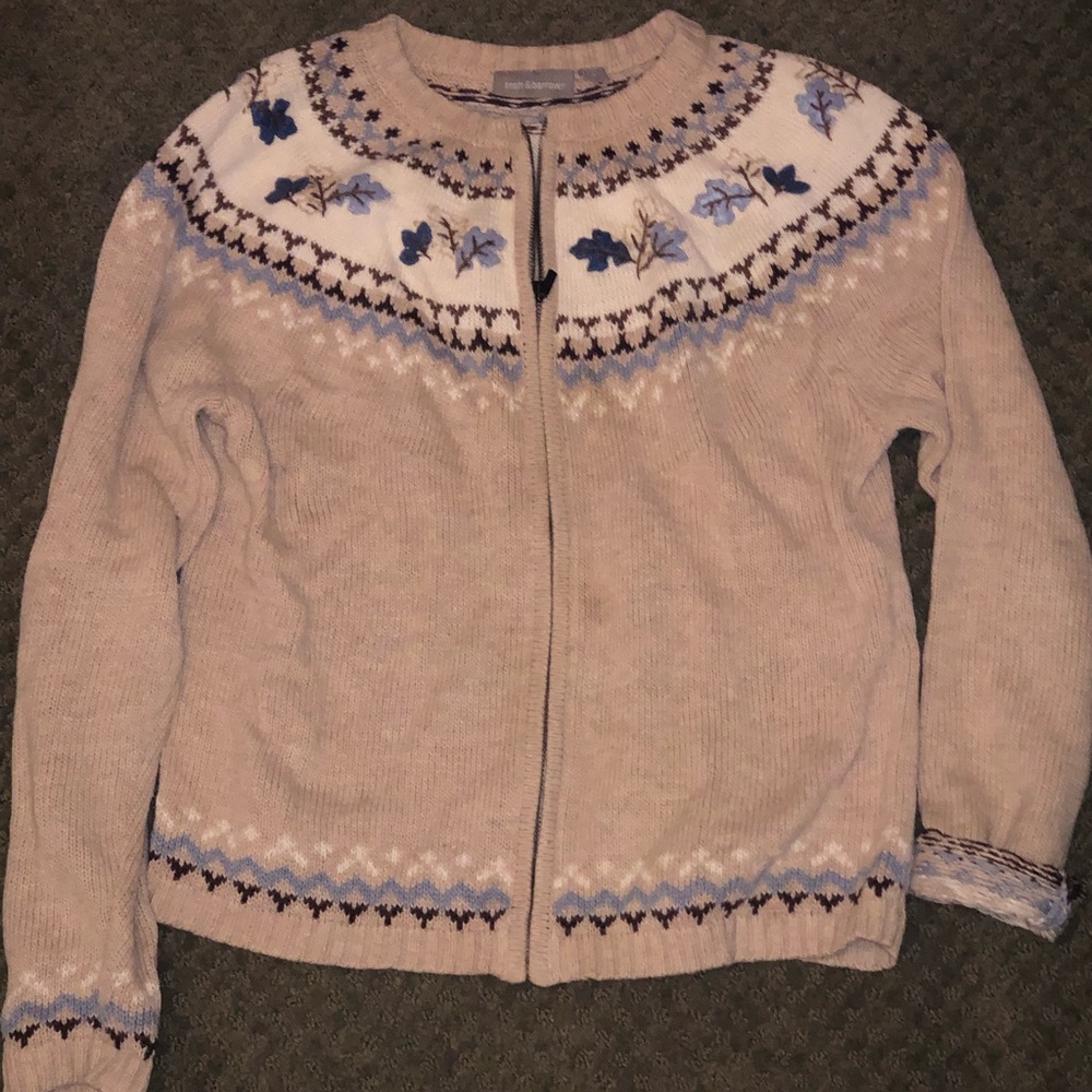 Vintage zip up sweater
